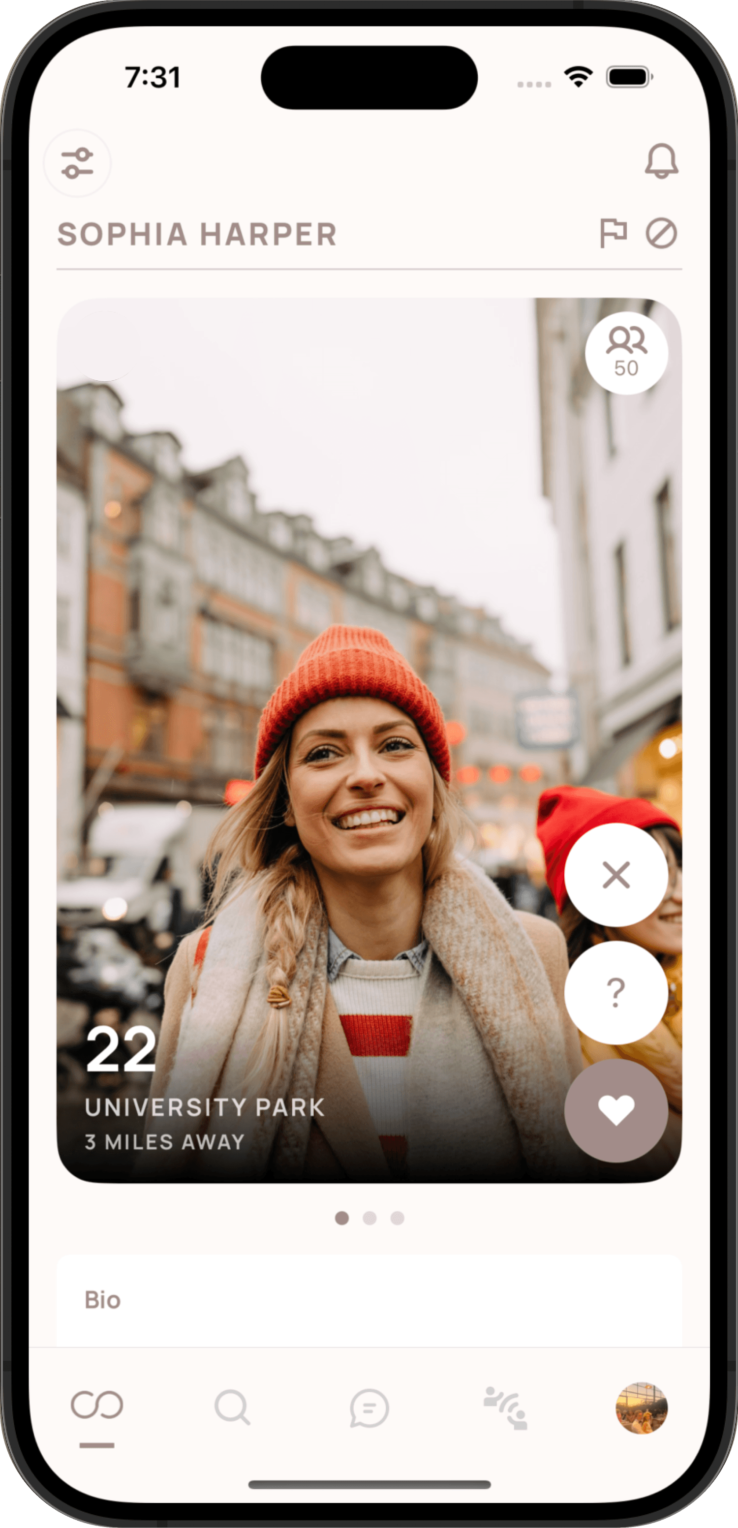 Cerca app home screen